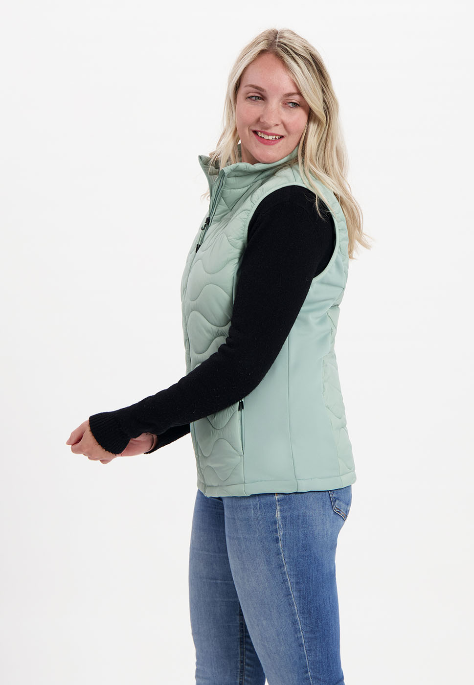 Kjelvik Scandinavian Clothing - Women Bodywarmers Silvie Light green