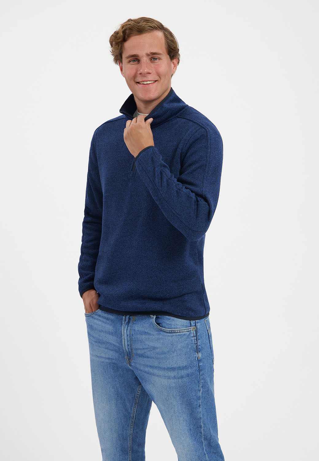 Kjelvik Scandinavian Clothing - Men Knitwear Finch Blue