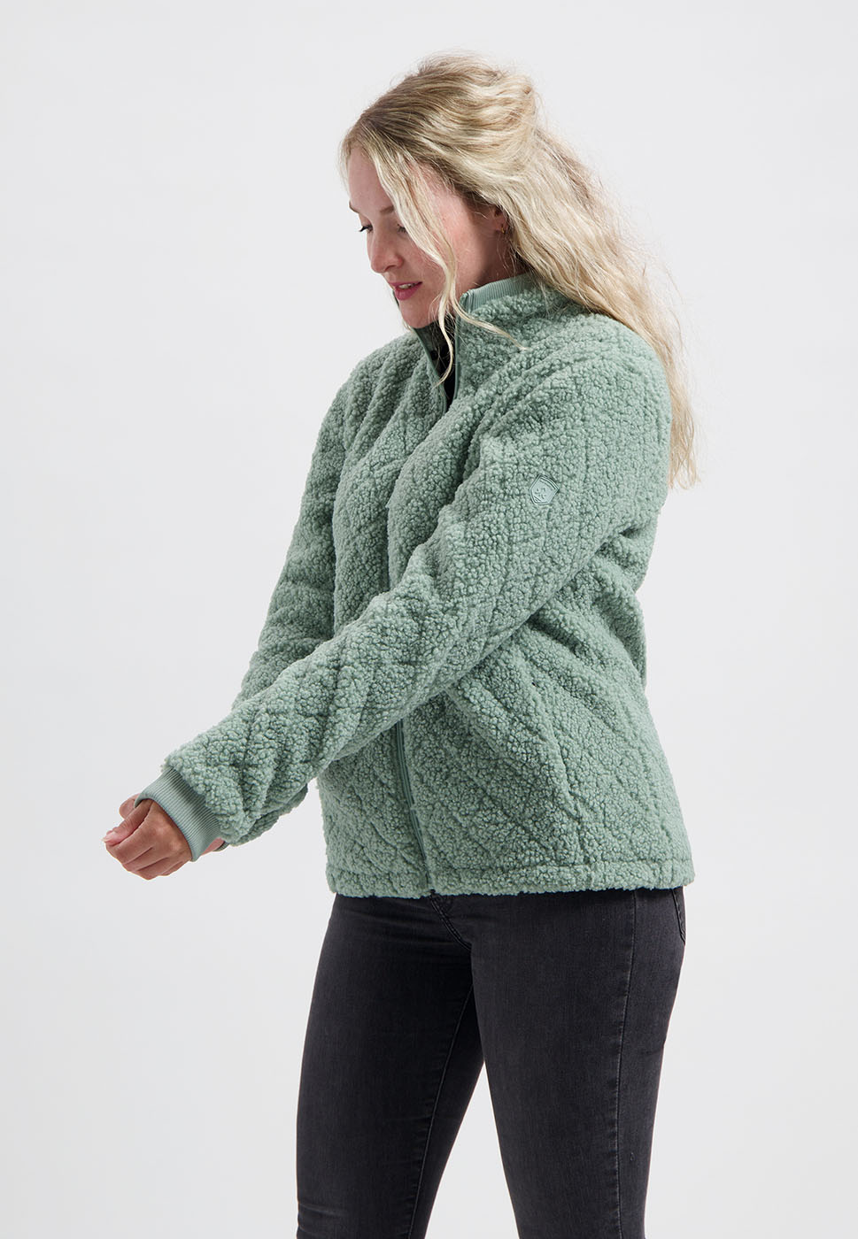 Kjelvik Scandinavian Clothing - Women Teddy Fleece Jinthe Light green
