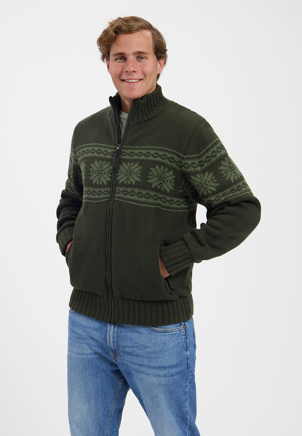 Kjelvik Scandinavian Clothing - Men Knitwear Vieto Green