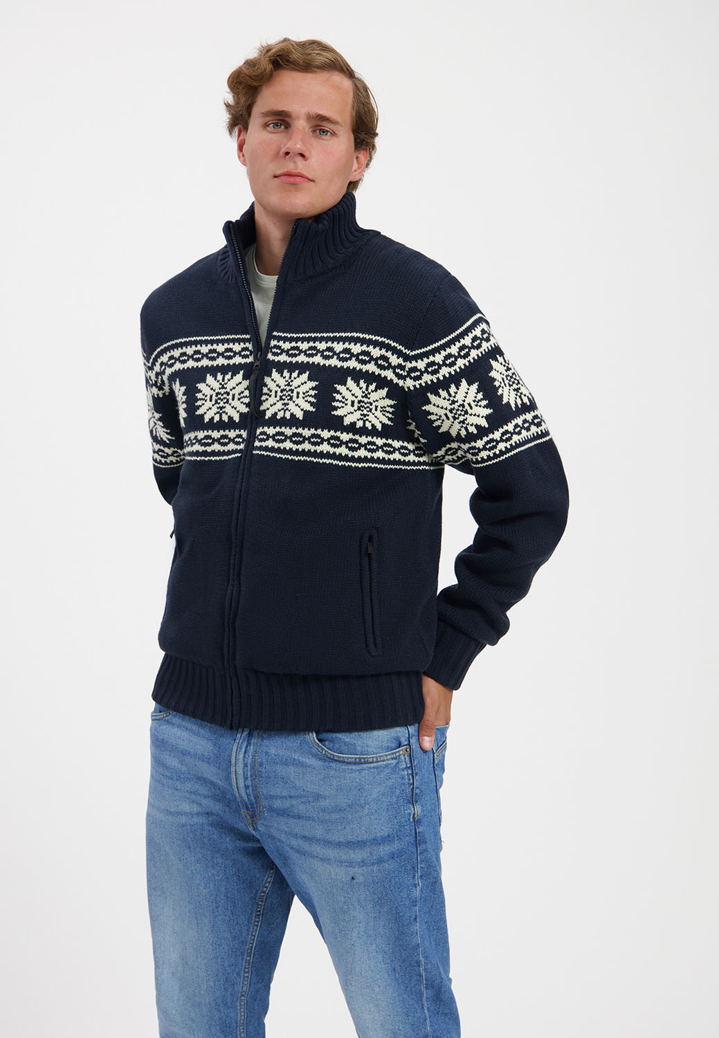 Kjelvik Scandinavian Clothing - Men Knitwear Vieto Navy